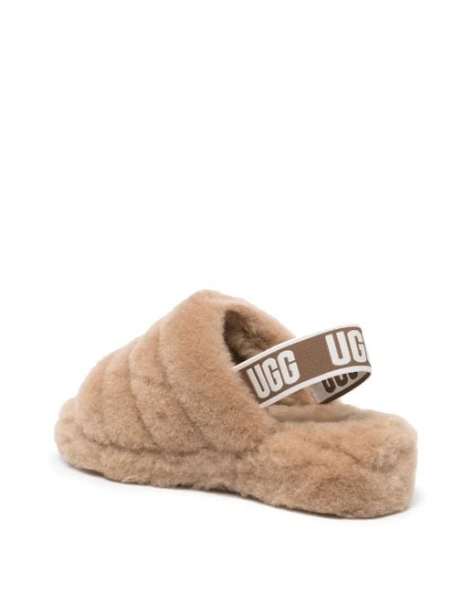 Ugg Brown Fluff Yeah Slide Slipper