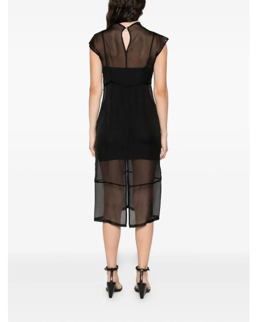 Patrizia Pepe Black Sleeveless Midi Dress