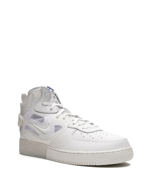 Nike White Air Force 1 Mid React Sneakers for men
