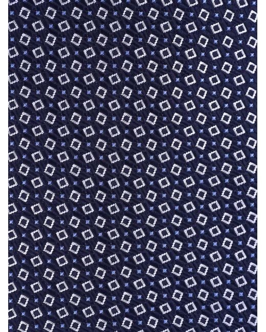 Canali Blue Patterned Tie for men