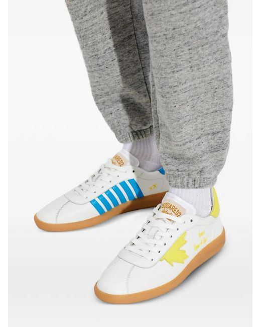 DSquared² Blue Rebel Striped Sneakers