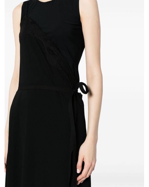 MM6 by Maison Martin Margiela Black Lace-detail Maxi Dress
