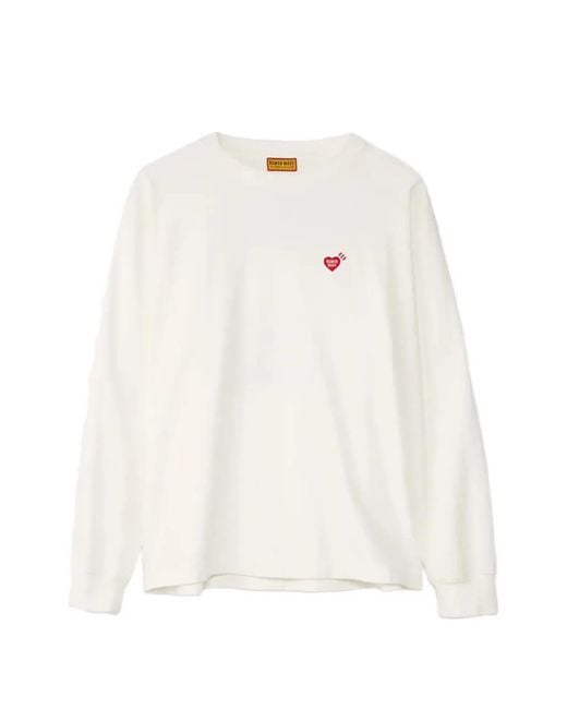 Human Made White T-Shirt À Manches Longues for men
