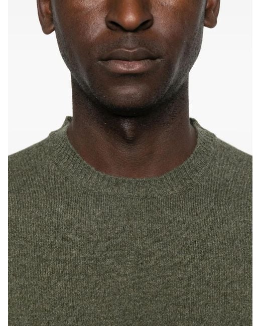 Fedeli Green Round-Neck Sweater for men