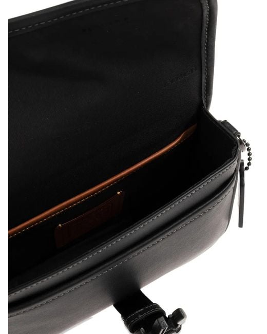 COACH Black League Buckle-Fastening Shoulder Bag for men
