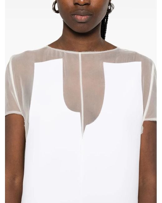 Khaite White Winona Short Dress