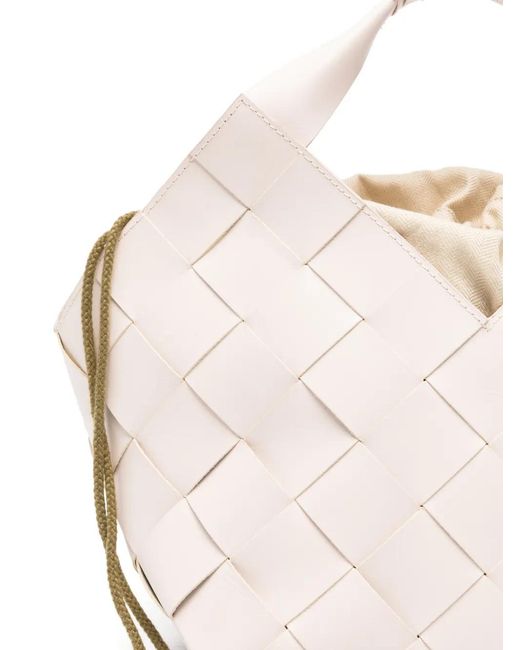 Dragon Diffusion Natural Woven Botteghe Tote Bag