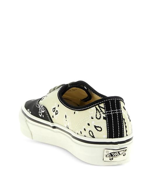 Vans Black Premium Authentic Bandana-Print Sneakers for men