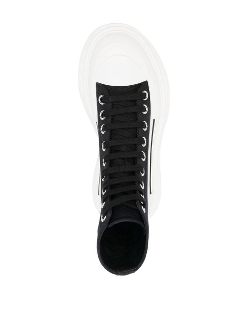 Zapatillas con cordones y suela gruesa Alexander McQueen de color Black