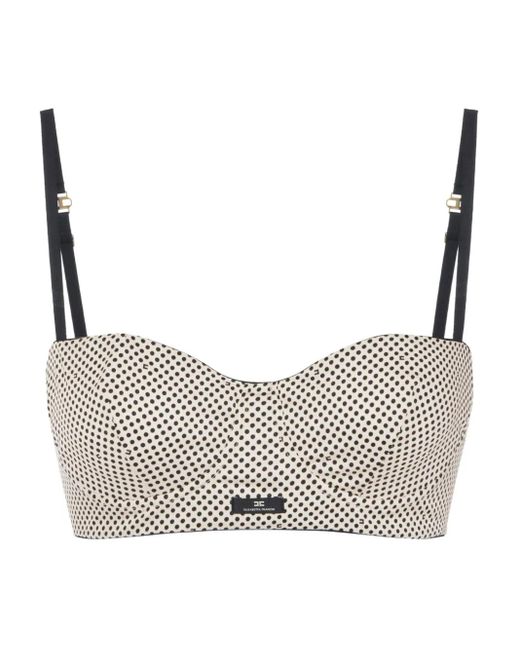Elisabetta Franchi ポルカドット ブラトップ Gray