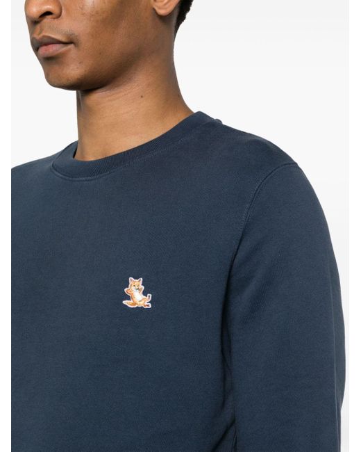 Maison Kitsuné Blue Fox Logo Sweatshirt for men