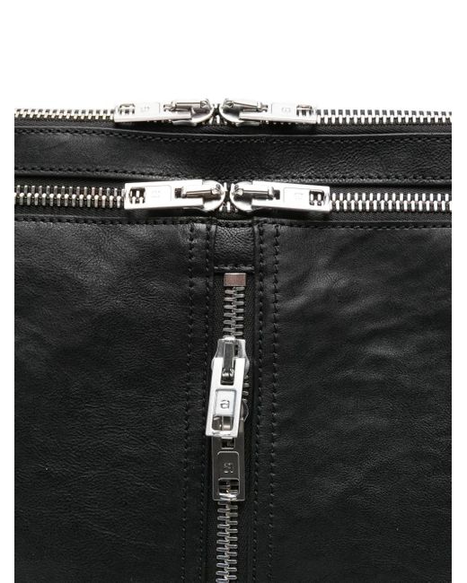 Alexander Wang Leren Clutch Met Dubbele Rits in het Black