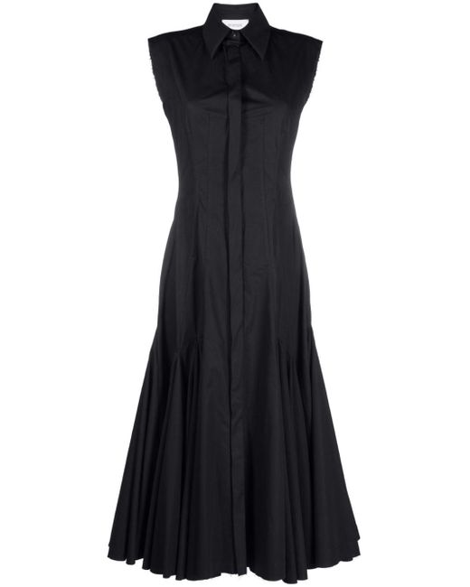 Sportmax Mouwloze Midi-jurk in het Black