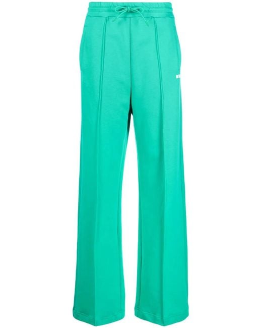 Pantalon De Jogging En Coton À Logo Imprimé MSGM en coloris Blue