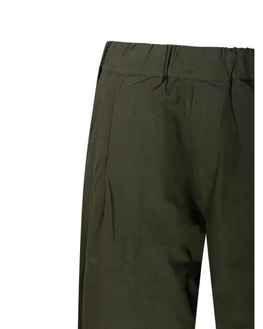 A PAPER KID Green Elasticated-Waistband Trousers for men
