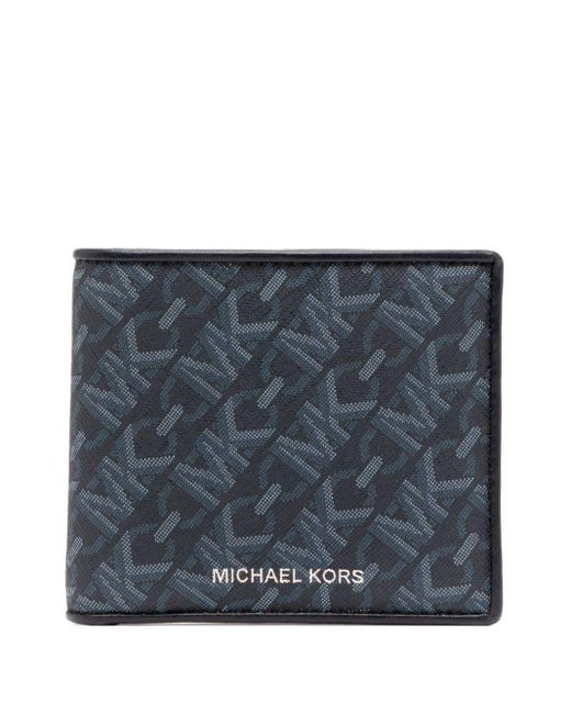 Michael Kors Blue Hudson Logo-print Wallet for men