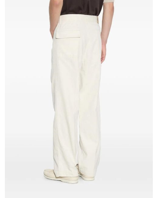 Paolo Pecora White Pantalon Ample À Coupe Cinq Poches for men