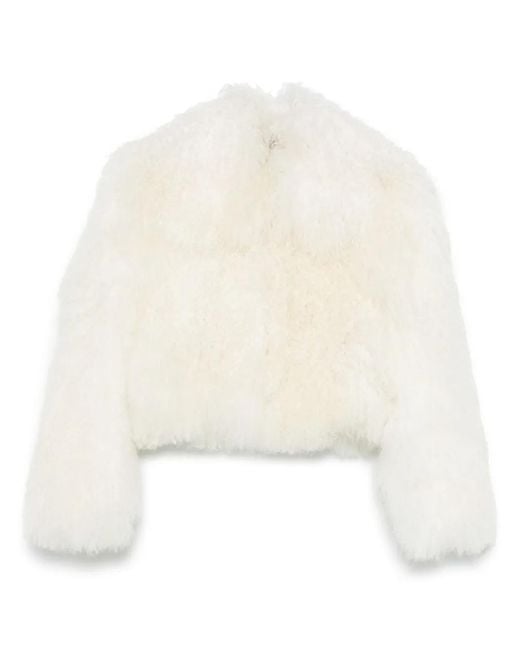 Numerootto White Charlie Shearling Jacket