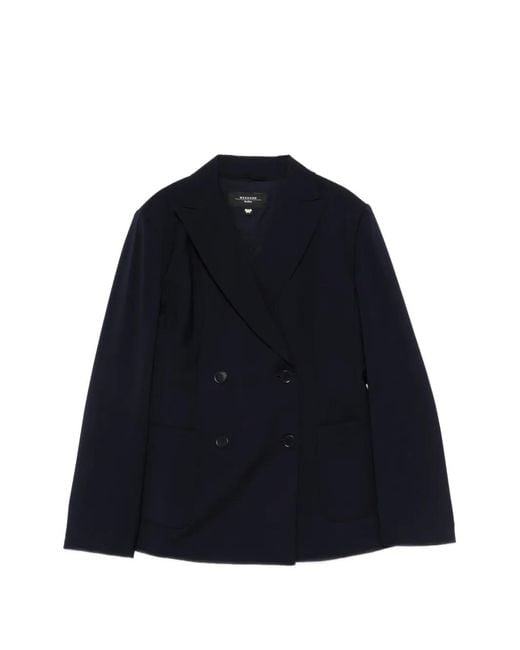 Chaqueta Con Doble Botonadura Weekend by Maxmara de color Blue