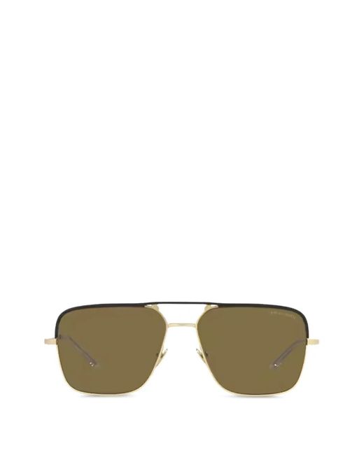 Giorgio Armani Green Square-Frame Metal Sunglasses for men
