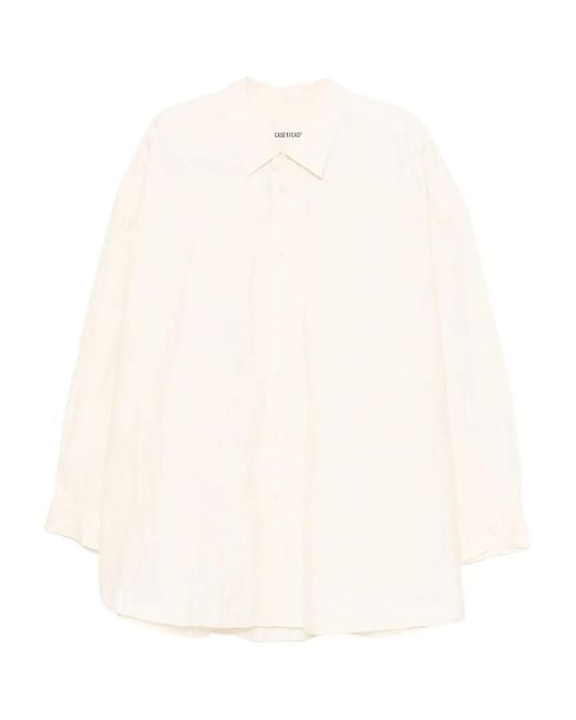 Casey Casey White Crease-Effect Shirt for men