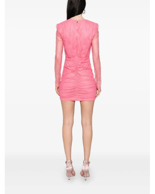 ROTATE BIRGER CHRISTENSEN Pink Lace Mini Dress