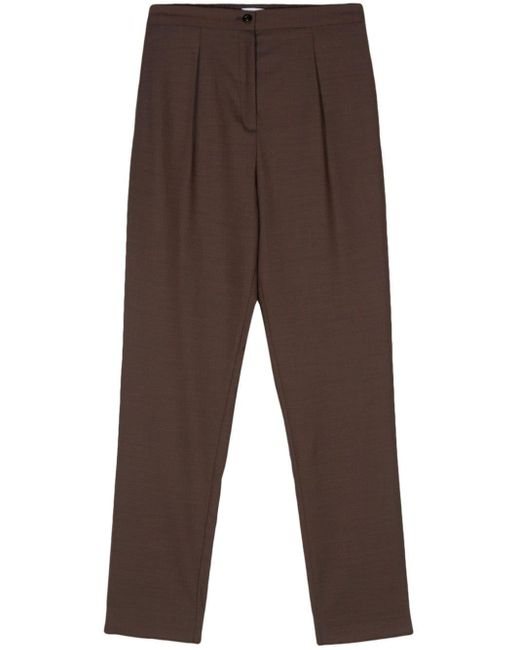 Boglioli Brown Pleat-detail Trousers