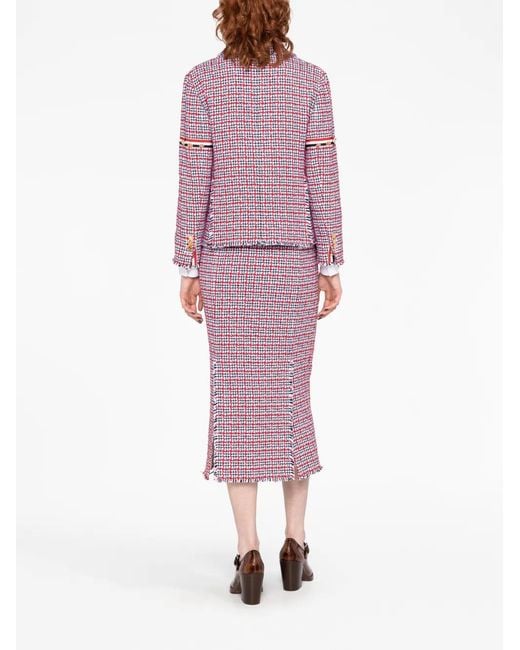 Thom Browne Tweed Jack in het Red