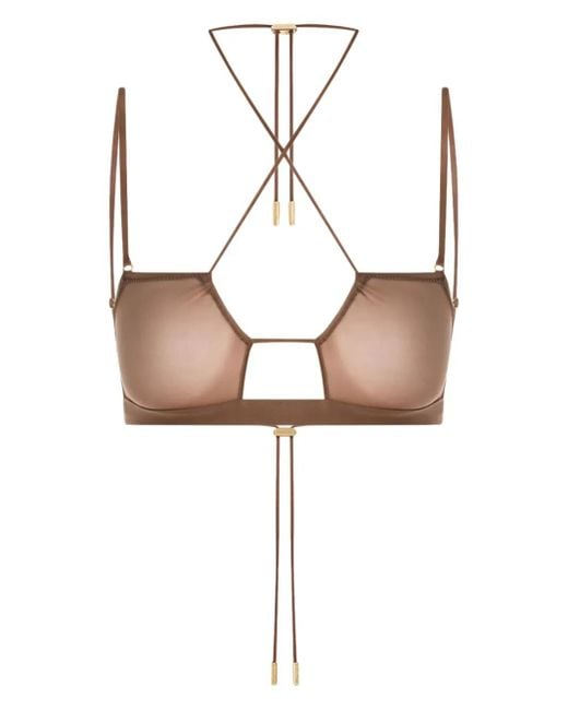Maison Close White Cross-Back Bralette