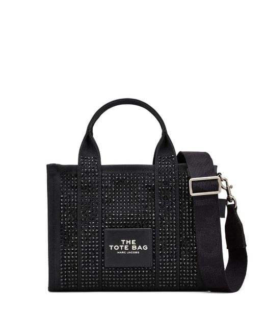 Marc Jacobs Black The Small Crystal Canvas Tote Bag