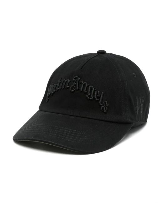 Cappello Con Logo di Palm Angels in Black da Uomo