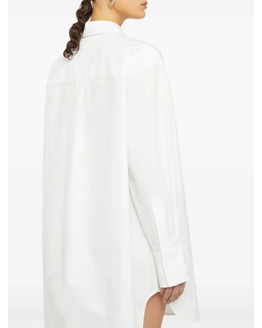 Jil Sander White Cotton Shirt Dress