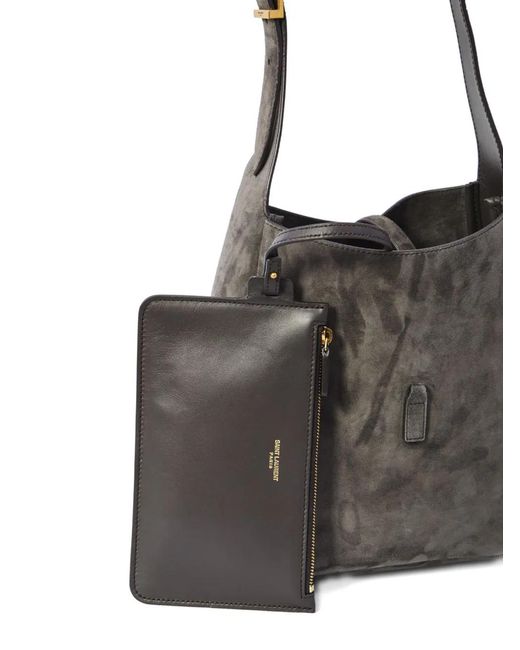 Saint Laurent Le 5 À 7 Kleine Tas Met Haaksluiting in het Black