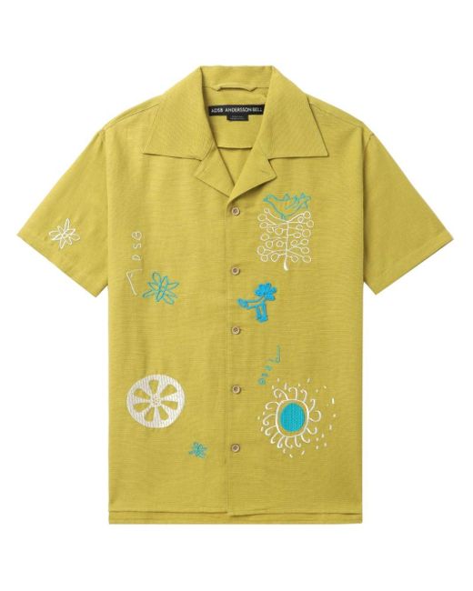Camisa con bordado April ANDERSSON BELL de hombre de color Yellow