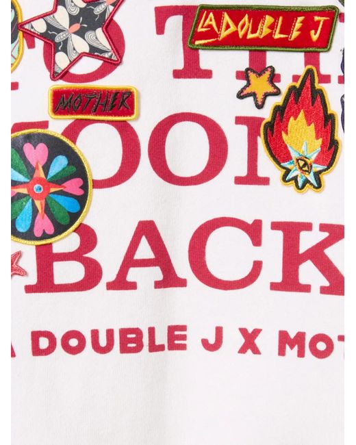 LaDoubleJ White X Mother Logo-Print Sweatshirt