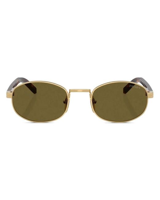 Occhiali Da Sole Ovali di Prada in Metallizzato Lyst