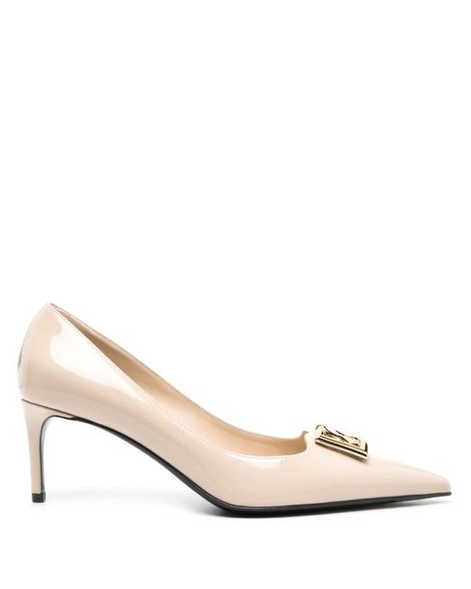 Dolce & Gabbana Natural Lolo 70mm Leather Pumps