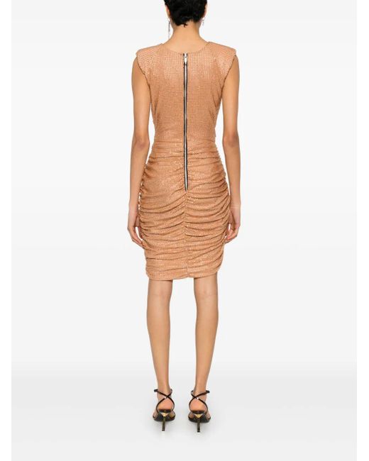 MITILIANE COUTURE Brown Minikleid Mit Kristallen