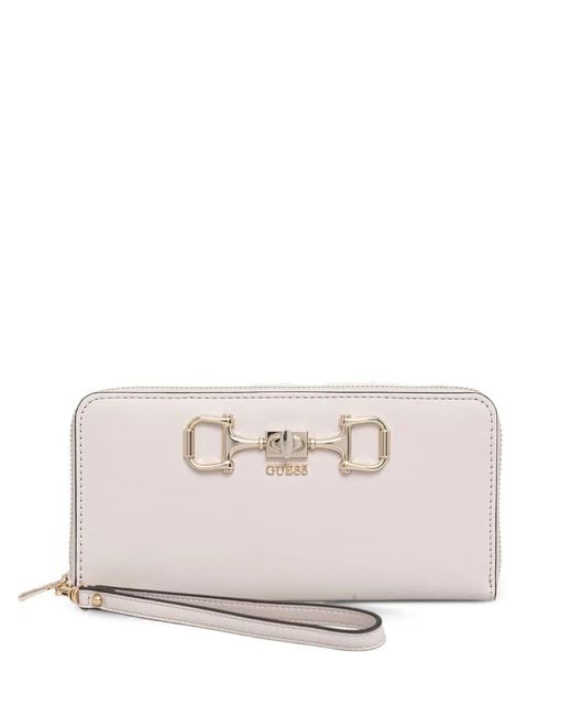 Guess Natural Janie Logo-Plaque Wallet