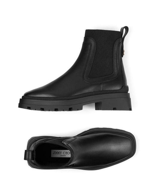 Jimmy Choo Black Veronique Leather Ankle Boots