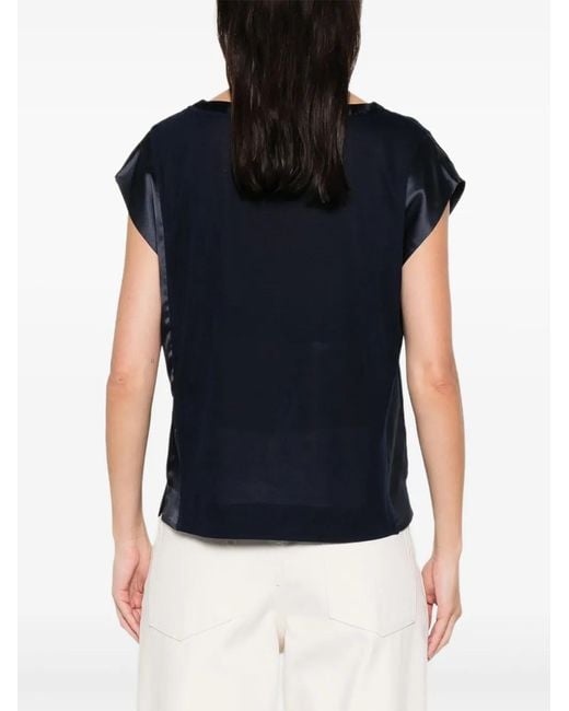 Purotatto Blue Round-Neck Top