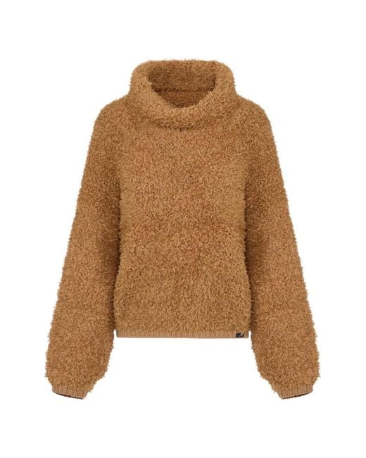 Elisabetta Franchi Brown Pull En Polaire