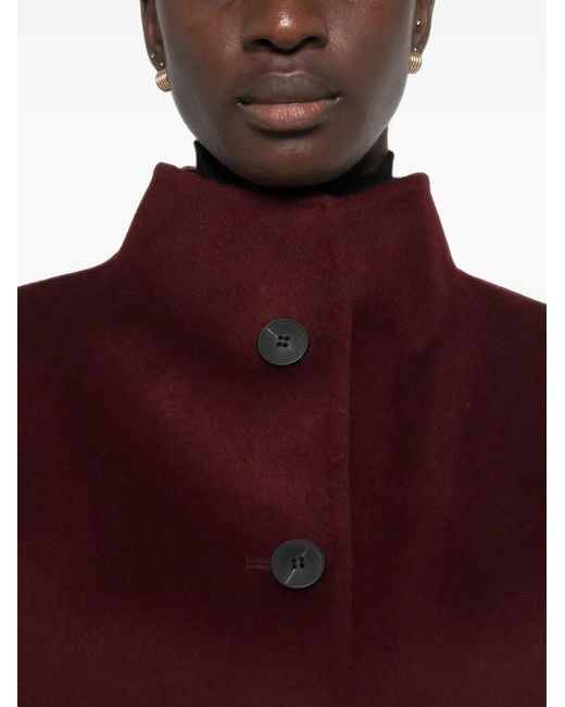 The Dynamis Studio Red Button-Up Wool Coat