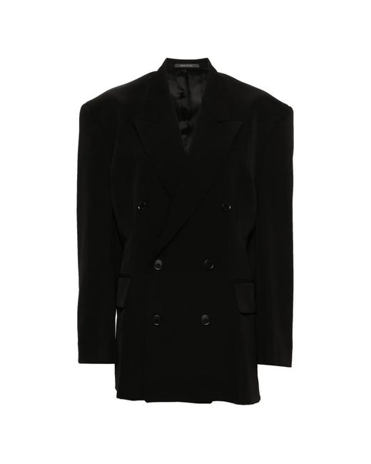 Blazer Cruzado De Lana Balenciaga de color Black