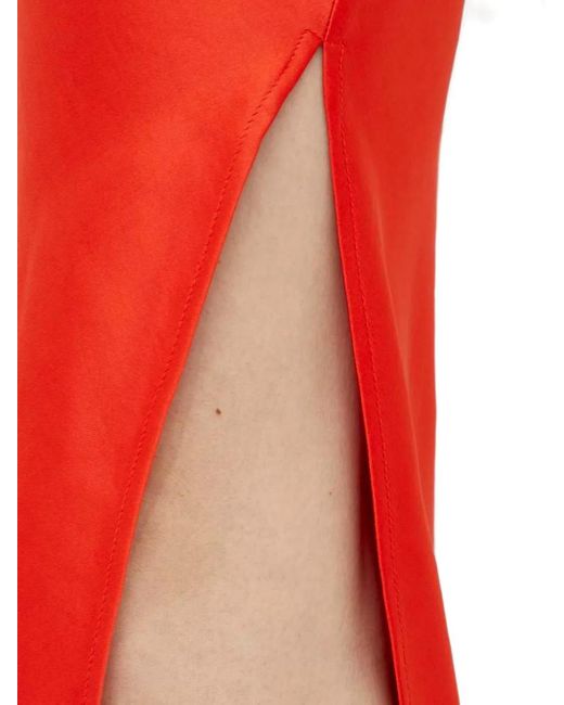Samsøe & Samsøe Red Sunna Side-Slit Midi Dress