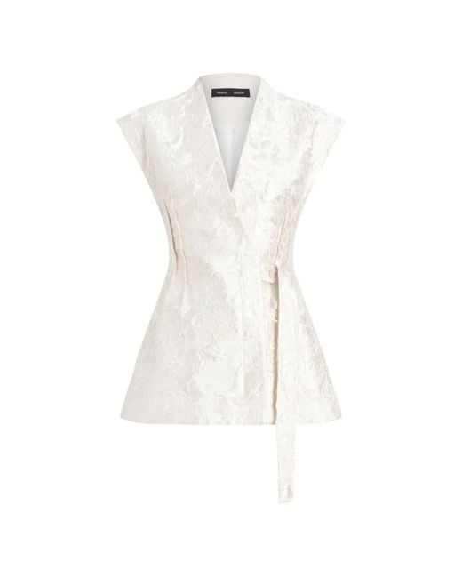 Chaleco Cindle Con Cinturón Proenza Schouler de color White