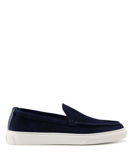 Woolrich Blue Suede Slip-on Loafers for men