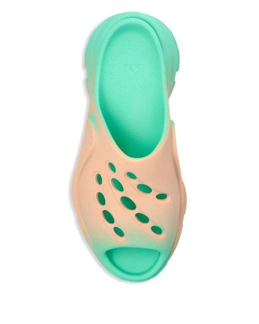 Adidas By Stella McCartney Green Sliders