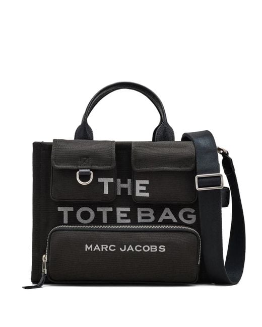 Marc Jacobs Black The Tote Bag Cargo Canvas Tote Bag