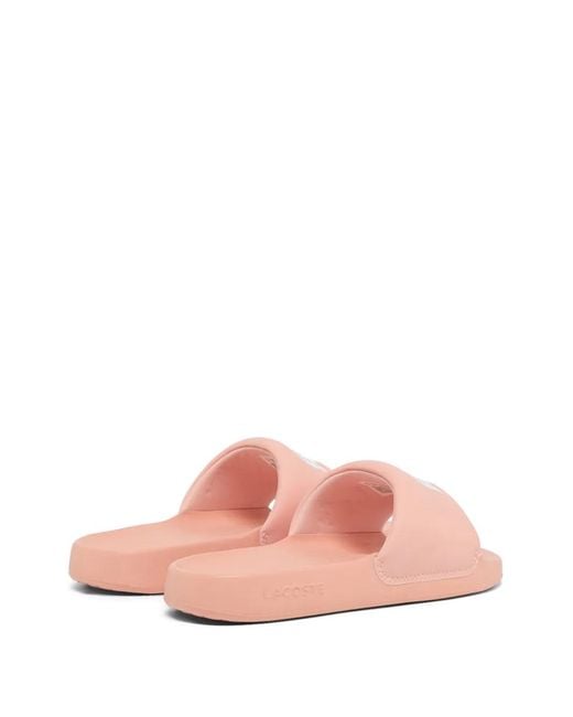 Lacoste Pink Serve Logo Slides